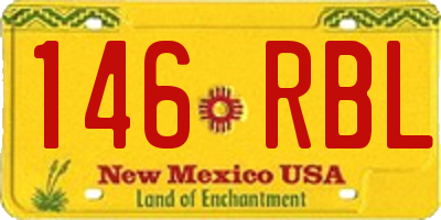 NM license plate 146RBL