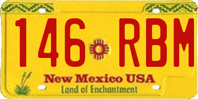 NM license plate 146RBM