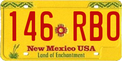 NM license plate 146RBO