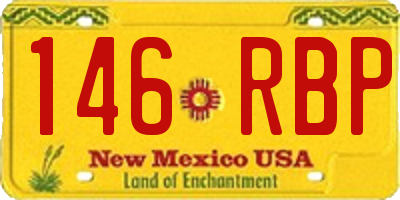 NM license plate 146RBP