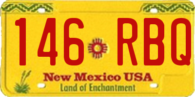 NM license plate 146RBQ