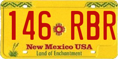 NM license plate 146RBR