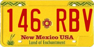 NM license plate 146RBV