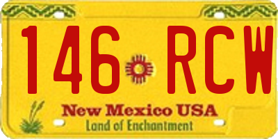 NM license plate 146RCW