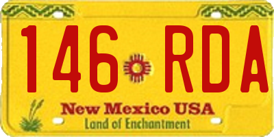 NM license plate 146RDA