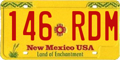 NM license plate 146RDM