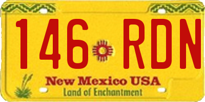 NM license plate 146RDN