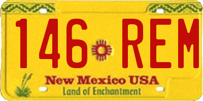 NM license plate 146REM
