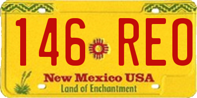 NM license plate 146REO