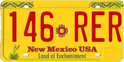 NM license plate 146RER