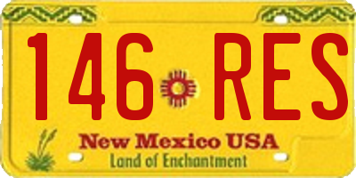 NM license plate 146RES