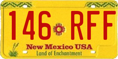 NM license plate 146RFF