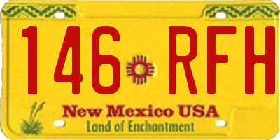 NM license plate 146RFH