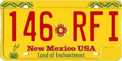 NM license plate 146RFI
