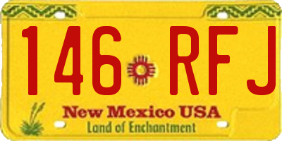 NM license plate 146RFJ