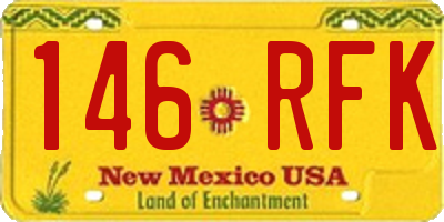 NM license plate 146RFK