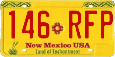 NM license plate 146RFP