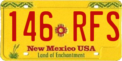 NM license plate 146RFS