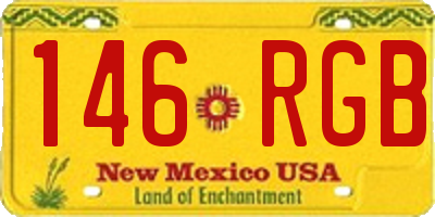 NM license plate 146RGB