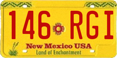 NM license plate 146RGI