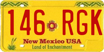 NM license plate 146RGK