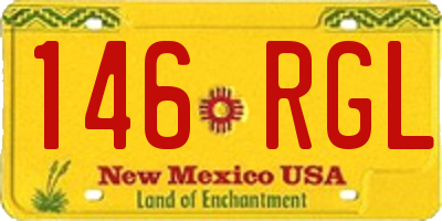 NM license plate 146RGL