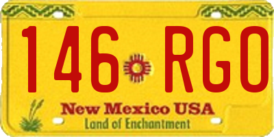 NM license plate 146RGO