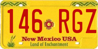 NM license plate 146RGZ