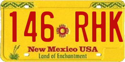 NM license plate 146RHK