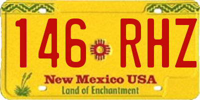 NM license plate 146RHZ