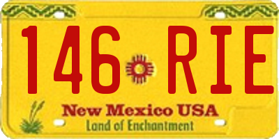 NM license plate 146RIE