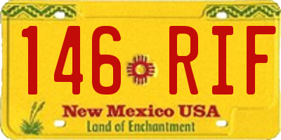 NM license plate 146RIF