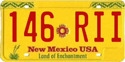 NM license plate 146RII