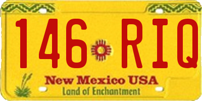NM license plate 146RIQ