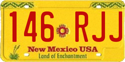 NM license plate 146RJJ