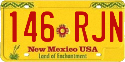 NM license plate 146RJN