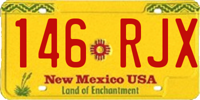 NM license plate 146RJX