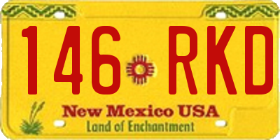 NM license plate 146RKD