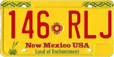 NM license plate 146RLJ