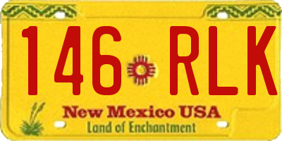 NM license plate 146RLK
