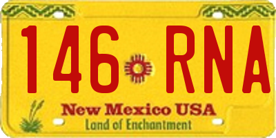 NM license plate 146RNA