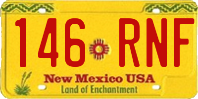NM license plate 146RNF