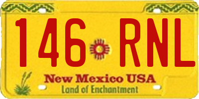 NM license plate 146RNL