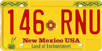 NM license plate 146RNU
