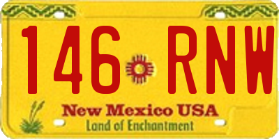 NM license plate 146RNW