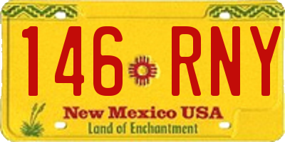 NM license plate 146RNY