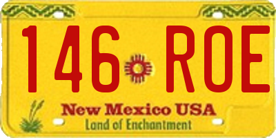 NM license plate 146ROE