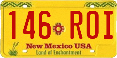 NM license plate 146ROI