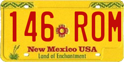 NM license plate 146ROM