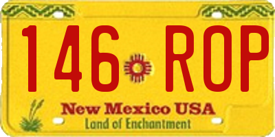 NM license plate 146ROP